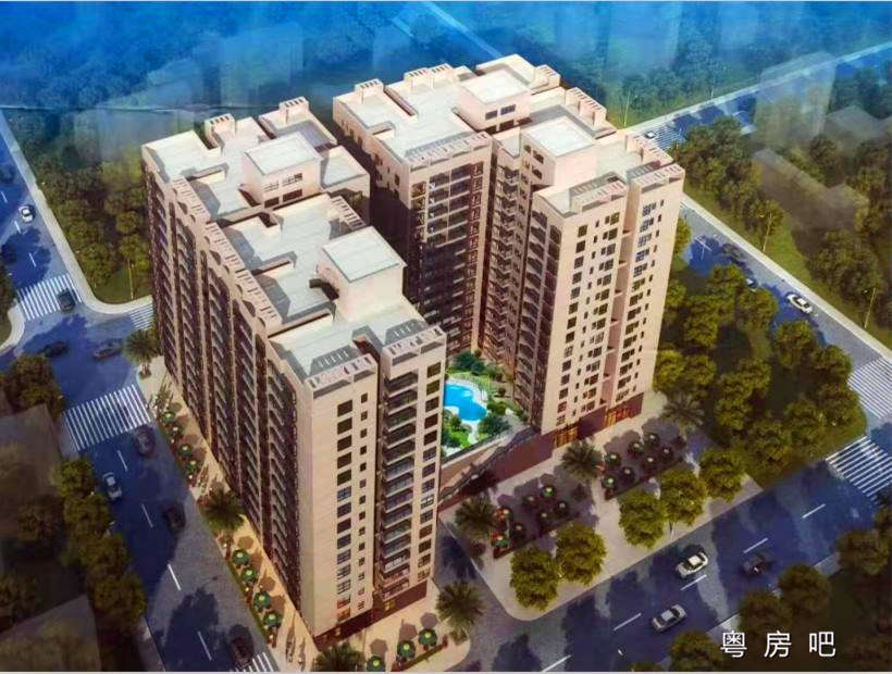 东莞大朗9栋大型花园小区《松湖世纪城邦》一期四栋统建楼出售 均价5500元