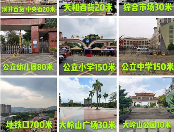 东莞大岭山中心商业街小产权房《中心1号》双地铁口 精装交房 拎包入住