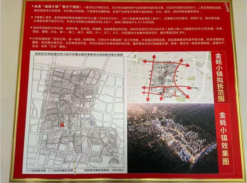 沙井金蚝小镇拆迁房《金蚝大厦》旧改签约即得50至100元/平补助 带片区沙井学位  