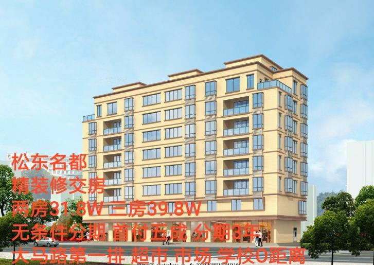 东莞企石统建楼《松东名都》大马路第一排 精装现房 采光无敌 总价31.8万起